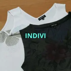 INDIVI インディヴィ 花柄トップス 2枚セット カットソー