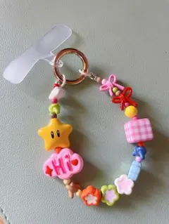 カラフル スター ハート ストラップ　ハンドメイド