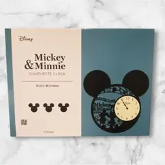 ☆新品未使用☆ ディズニー ミッキー＆ミニー シルエット 壁掛け時計