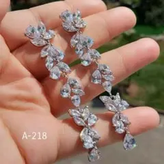 キュービックジルコニア　ウェディング　ピアス　ブライダルアクセサリー