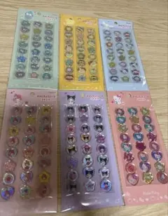 サンリオ　おはじきふうシール　６種類　セット