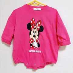値下げ！ディズニー ミニーマウス ピンクロンパース M