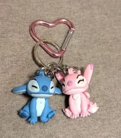 ZARAディズニー スティッチ＆エンジェル キーホルダー