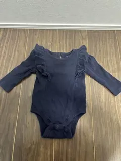 baby GAP ネイビー フリルロンパース 6-12ヶ月