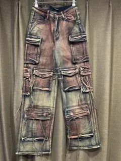 Rare Brown Leather Flare Pants y2k 00s - メルカリ