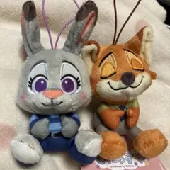 ディズニー ズートピアむにゃすやマスコット ジュディ ニック 2個セット