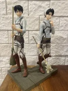 進撃の巨人 DXF お掃除リヴァイ お掃除エレン　フィギュア　２点セット