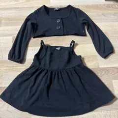 コムサ 黒 ワンピース カーディガン セット 100cm 冠婚葬祭
