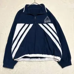 Java◆ラインハーフジッププルオーバー/オーバーサイズ ゆったり スポーティ