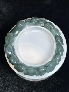 蒼翠の龍神】高品質翡翠 ドラゴン彫刻ブレスレット A貨 ミャンマー産