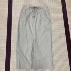 ベージュ レースアップタイトスカート