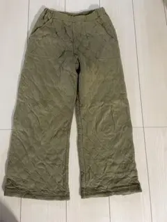 キルティングパンツ 140cm オリーブグリーン