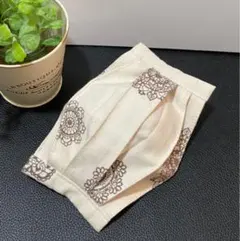 インナーマスク　プリーツタイプ　ステッチ入り　立体　大人用　レース柄