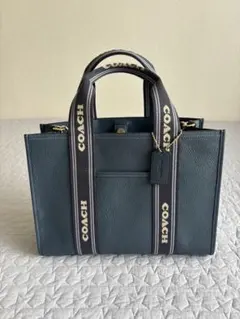 COACH ダークブルー トートバッグ