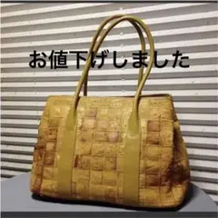 超美品！オーストリッチパッチワークハンドバッグ