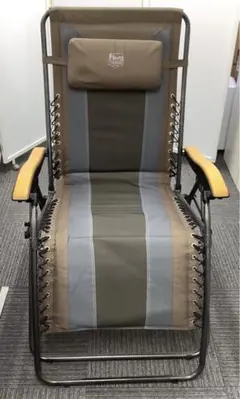 無重力リクライニングチェア 折りたたみ式 TIMBER RIDGE 枕付き