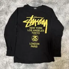 stussy ロンt　黒　長袖