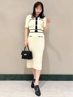 メタルボタンニットセットアップ snidel