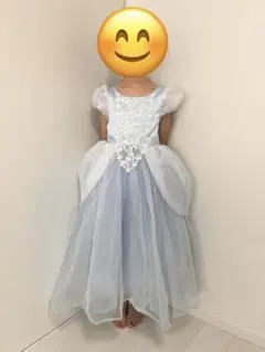 140 プリンセス　シンデレラ　ディズニー　水色 フラワー装飾 ドレスのサムネイル