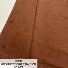 色無地 裄65 大胆な織でマーブル調の加工 一つ紋 正絹 AK-6392