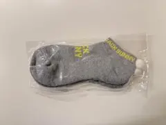 新品 Jack Bunny!! ショートソックス グレー イエローロゴ
