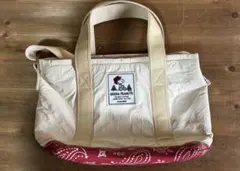 SNOOPY GREEN PEANUTS トートバッグ アイボリー/レッド