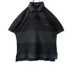 【POLO SPORT】ポロスポーツ ポロシャツ 太ボーダー ニット生地