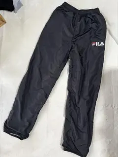 FILA 裏ボア ロングパンツ ブラック