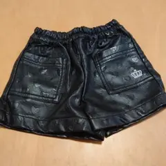 BABYDOLL ハート柄 半ズボン 90サイズ　レザーパンツ