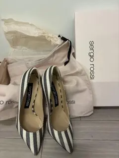 Sergio Rossi SR1 ミュール ホワイト 37 1/2 - メルカリ