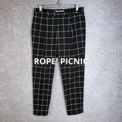 ROPE' PICNIC チェック柄 タックテーパードパンツ