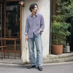 Christian Dior MONSIEUR ストライプシャツ 40 ネイビーのサムネイル