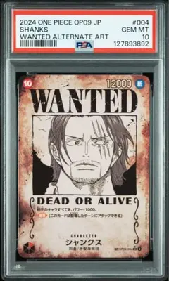 2025年最新】シャンクス 手配書 psa10の人気アイテム - メルカリ