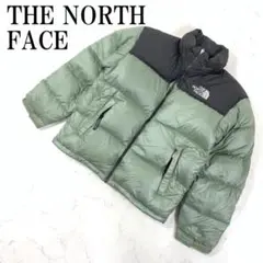 LA9315 ザノースフェイス ダウンコート グリーン 黒 ナイロン100％ M