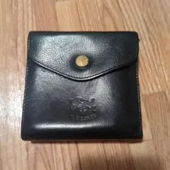 IL BISONTE 二つ折り財布 レザー ブラック
