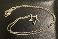 星型ネックレス　スターモチーフ　シルバー925 38センチ