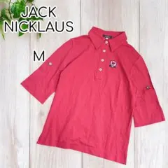 JACK NICKLAUS ポロシャツ　コットン　五分袖　半袖　ストレッチ　M