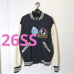 HYSTERIC GLAMOUR SMOKING GIRLワッペンスタジャン 紺のサムネイル