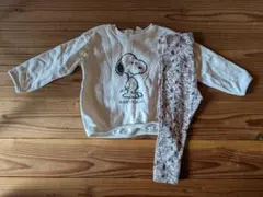 H&M スヌーピー 長袖トップスとレギンスセット
