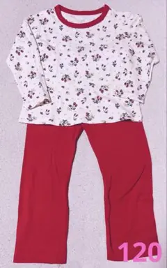 西松屋 女の子 長袖 パジャマ 120 あったか 微起毛 赤