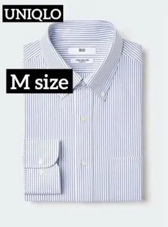 UNIQLO スーパーノンアイロンジャージーシャツ【美品】長袖ストライプMサイズ