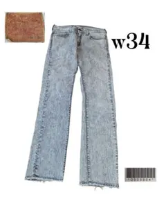 Levi'sリーバイス511古着スキニーデニムパンツw34ブラック色落ち