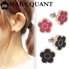 【新品】マリークワント ピアス マットエポデイジー ボルドー
