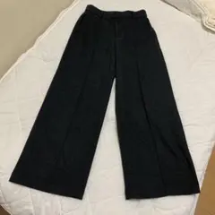 ユニクロ　ブラッシュドジャージーワイドパンツ　　ダークグレー　L
