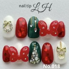 【サイズオーダー】クリスマス ネイルチップ ディズニー ジェルネイル