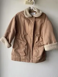 ZARA kids ボア付き　コート　ベージュ　110cm