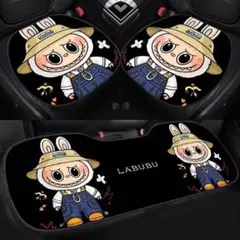 ラブブ車シール3セット　車用コースター2枚付き