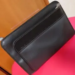 Burberrys セカンドバッグ クラッチバッグ ノバチェック レザー 黒
