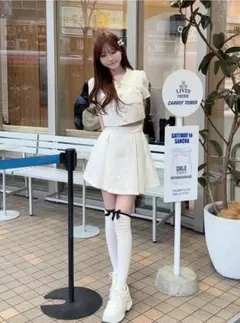 GRL ジャケット×ミニスカートツイードセットアップ[ta224]