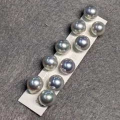 ☆No56☆あこや真珠☆グレー片穴7.0～7.5mm☆5ピース（１０個）